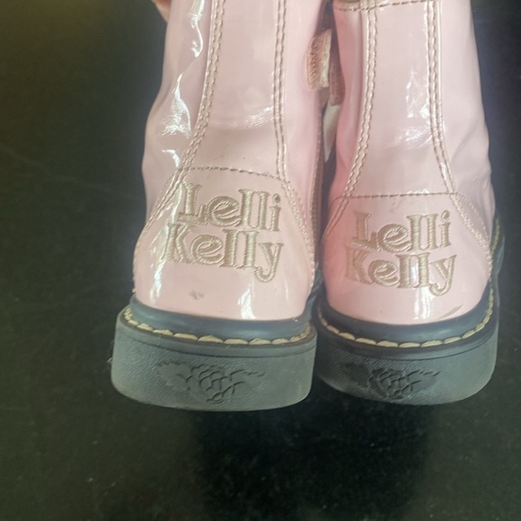 Lelli Kelly Pink patent combat boots size 11 - Picture 4 of 9